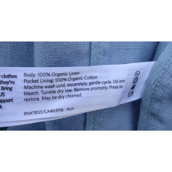 New Eileen Fisher Heavy Org Linen Light Blue PL $278 - Picture 5 of 12